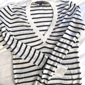 Veronica Beard striped linen sweater
